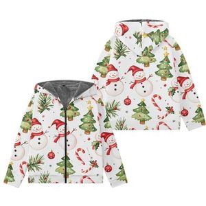 Heren Santa Christmas Warm Jack, Fashion Casual Ethnic Lange Mouw 3D Print Zip Up Hoodie, Halloween Kostuums voor Unisex(Style B,5XL)