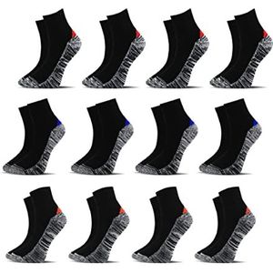 Socksberg Werksokken voor Heren - 9-12 Paar Lang en Kort, Duurzame Anti-Transpiratiesokken voor Winter en Zomer