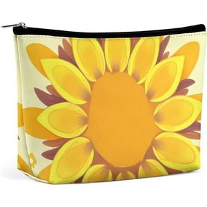 LYHVSFZQ Make-uptas, opvouwbare make-uptas, make-uptas, zonnebloemschoonheid, bedrukte make-uptas, reismake-uptas voor reizen en dagelijks leven, stijl, één maat, make-uptas, Stijl, Eén maat, Make-up