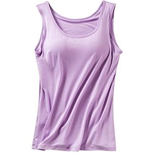 Runstarshow Hemdje tops voor dames, ingebouwde gewatteerde beha, damesvest, tops met ingebouwde beha, tanktops met plank beha, cami-tops voor dames met beha-ondersteuning, tops met bandjes voor dames,