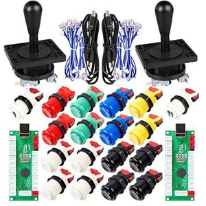 EG STARTS Classic Arcade Game Deel Mame USB Cabinet Zero Delay Encoder USB PC Game Joystick 18x Arcade Push Buttons Kit Meerdere kleuren