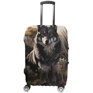 Gray Wolf Wildlife Bagage Cover Leuke Koffer Protector Reisbagage Case Covers L