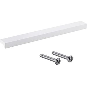 Gedotec Meubelgrepen van aluminium | 1 stuk deurgrepen voor kasten - mat wit incl. bevestigingsmateriaal | ANGLE 0077 | LA: 96 mm | handgrepen voor keukenkasten kastgrepen grepen meubels