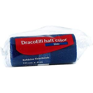 DracoElfi haft color Fixierbinde 10cmx4m blau, 1 st. Verband
