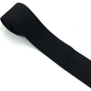 1 meter 1/1,5 inch kleurrijke luipaardprint elastische bandjes DIY kledingstuk tailleband riem naaien accessoires-GE012-zwart-38mm