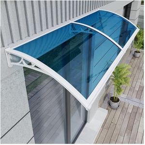 Gebogen raamdeurluifel, veranda polycarbonaat luifel, uv-bescherming deurluifel onderdak, buiten voordeur patio zonwering, for dakbalkon tuinschuilplaats (Size : 80x250cm/32x98in)