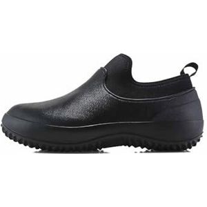 Chef Schoenen voor Heren, Olie Waterbestendig Veiligheid Verpleging Werkschoenen, Food Service Waterdichte Keuken Chef Restaurant Schoenen, voor Tuin Ziekenhuis Werkschoenen (Color : Black, Size : 4