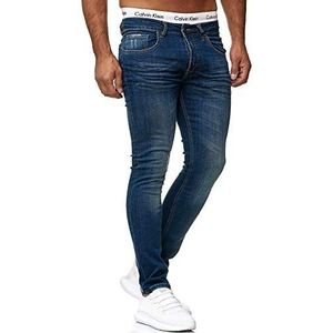 Code47 Designer jeans voor heren, regular skinny fit, basic stretch