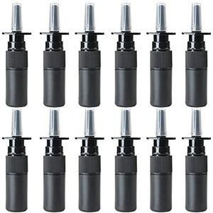 IMIROOTREE 24 Pcs 5 Ml Plastic Neusspray Flessen Lege Hervulbare Fijne Mist Spuiten Reizen Container Voor Parfums Essentiële Oliën Zout Water Neusspray Toepassingen, Zwart