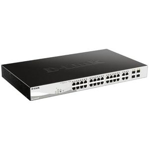 D-Link DGS-1210-24P Gigabit Smart Switch (24-poort, 4x SFP, 56Gbps schakelcapaciteit, 85 Watt)