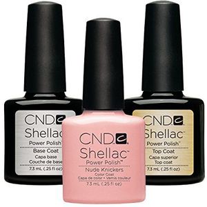 CND Originele Shellac Nude Knickers Plus Base Coat Plus Top Coat 7,3 ml 1er Set 1 x 22 ml