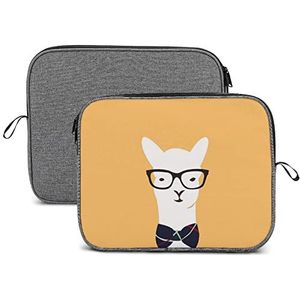 Alpaca Gentleman Laptop Sleeve Case Beschermende Notebook Draagtas Reizen Aktetas 13 inch