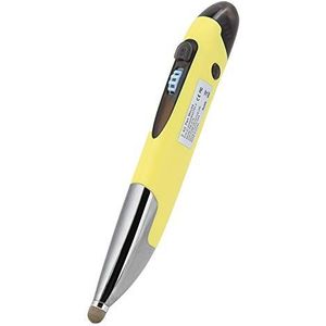 2.4G Draadloze Muispen, Muispen met Links/Rechts/Knop, Scrollwiel, Pc Capacitief Scherm Handschrift Styluspen met Adapters voor Tablet/Telefoon voor Xp / 7/8/10(geel)