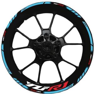 Yzf R1 Motorfiets Voertuig 17 Inch Wielnaaf Decal Decoratieve Velg Hoge Reflecterende Sticker(0017)