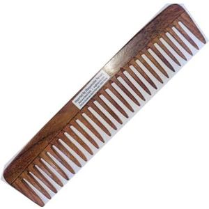 SVATV Handgemaakte palissander kam voor het ontwarren van haar Kam voor dik, krullend en golvend haar, niet-statisch en milieuvriendelijk Gemaakt in India S-76A