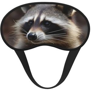 Slaapmasker voor zijslaper, zijden slaapmasker met elastische band, super zachte oogslaapschaduwhoes, wasbeer, verduisterend, nachtblinddoek voor vrouwen en mannen, reizen