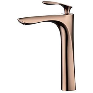 Badkamer Basin Kranen Gouden Sink Mixer Tap Hot Cold Single Handgreep Deck Mounted Lavatory Crane Water Tap Rose Gold/Black,Corrosiebestendig(Deep Green)