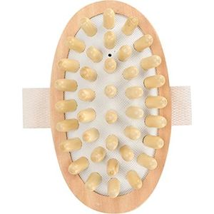 Massaborstel, hoofdhuidmassage, verlicht vermoeidheid, spa, bad, massageborstel voor het lichaam, massageborstel van natuurlijk hout, voor lichaamspeeling, huid, douche, huidverzorging