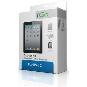 iGo AC05156-0001 Starter Kit voor Apple iPad 2 (case, screen protector, autoladeradapter)