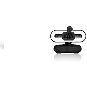 Webcams, Webcam 1080P 4K Full HD Met Ring Invullicht Laptop PC Computer Live-uitzending Video Web Cam Met Microfoon Roterende camera's(4K)