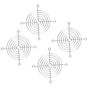 LOLPALONE 4 X Metalen Draad Guard Bescherming Grid 80 mm PC Fan Cooler