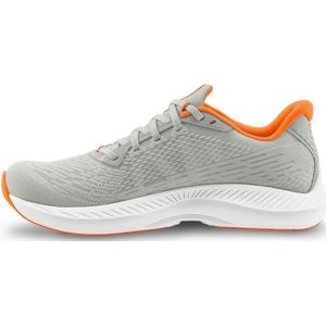 Topo Athletic FLI-Lyte 5 comfortabele gewatteerde duurzame 3 mm drop road hardloopschoenen, atletische schoenen voor hardlopen op de weg, Grijs/Oranje, 42 EU
