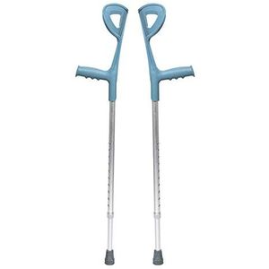 Verstelbare krukken, zachte grip, comfortabele wandelstok met handvat, in hoogte verstelbaar, lichtgewicht, mobiliteitshulpmiddel voor mannen en vrouwen, 1 paar