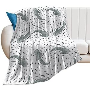 Eenvoudige haaien zachte fleece deken voor bed sofa gezellige decoratieve dekens winter 152 x 203 cm