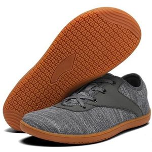 Minimalistische wandelschoenen voor heren, brede teen box zero drop zool blote voeten trail runner sneakers, minimalistische schoenen casual schoenen, Donker Grijs-a, 6.5 Wide Women/5.5 Wide Men