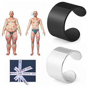 FITLIX Auricular Concave Ear Cuff, Non-Piercing Fake Helix Cartilage Cuff Earrings Ear Cuff for Women Man Unclog Bloodstream and Lymph Nodes (silver+black)