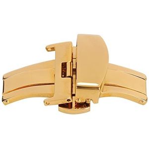 Bekijk vlindersluiting, eenvoudig te vervangen horlogesluiting goudkleurig modieus uiterlijk voor horlogereparatiemedewerkers voor horlogemakers(Goud 20 mm)