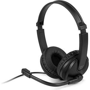 Aluratek Bedrade USB-stereoheadset met ruisonderdrukkende microfoon en in-line bediening, voor afstandsonderwijs, Zoom, MS Teams, Videovergaderingen, Skype, Gaming, Muziek afspelen, Webinars