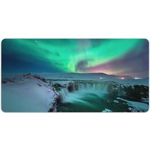 Groen Noorderlicht Mode Bureau Muismat Antislip Gaming Muismat Accessoires Decor 30x60cm