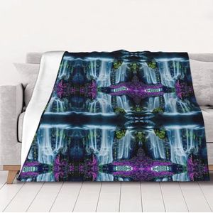 Gezellige waterval en bloemdeken gooi veelzijdige zachte warme deken flanellen plaids voor bank bank meerdere maten