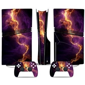 Anti Kras Voor PS5 Pro Skin Disc Edition & Voor PS5 Pro Skin Digital Edition Console Controller Vinyl Cover Skins Wraps Krasbestendig Compatibel 50443 Geen Schuimvorming(Digital Edition)