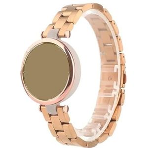 Roestvrij stalen band geschikt for Garmin Lily TPU-beschermfolie Vervanging Loop Watch-armband met schermbeschermer SmartWatch Band (Color : Rose gold, Size : For Garmin Lily)