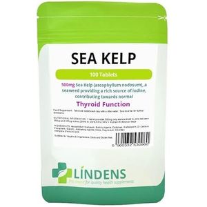 Lindens Zee Kelp Zeewier 500mg 3 Pakket 300 Tabletten Jodium Kwaliteit Supplement