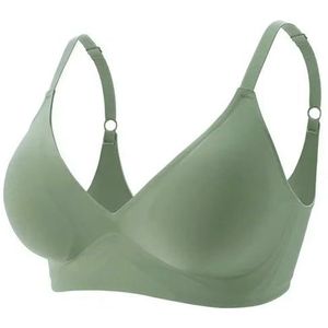 GWSGSFAS Ondergoed Naadloze Bras Voor Vrouw Draadloze Slaap Verwijderbare Gewatteerde Bralette Een Stuk Brassiere Geen Draad, Groen, M