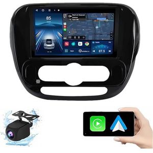 Android 14.0 2 Din Autoradio 9"" Touchscreen Auto Stereo voor KIA Soul 20143-2019 met Draadloze Carplay Android Auto GPS navigatie AHD Omgekeerd beeld Stuurwielbediening(A,P1(1G+32G))