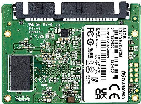 Transcend HSD372M 64GB interne halfslim SSD industrie SATA III retail TS64GHSD372M