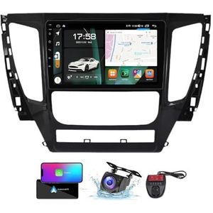 Android 13 GPS-Autoradio voor Mitsubishi Pajero Sport 3 2016-2018 9 inch Touchscreen met Bluetooth/FM RDS DAB+ Radio/Carplay Android Auto/DSP Video Stereo Speler + DVR Achtercamera(NF-7)