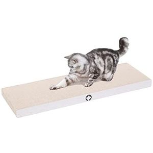 CanadianCat Company | Kratzkarton XXL | 86 x 27 x 11,5 cm | Kratzmöbel, Kratzbrett, Kratzkarton | XXL Kratzpappe Katzenminze | Holzoptik für Katzen