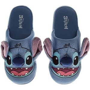 Disney Lilo and Stitch Pantoffels voor dames, pluche, donzig, cadeaus voor meisjes, huispantoffels (maat 5-10, dames), Lichtblauw, 5-6