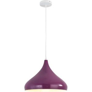 TONFON Gepersonaliseerde eenkoppige hanglamp Inbouw kroonluchter Eenvoudig E27-basis Verstelbaar restaurant Plafondlamp for keukeneiland Woonkamer Slaapkamer Nachtkastje Eetkamer Hal (Color : Purple