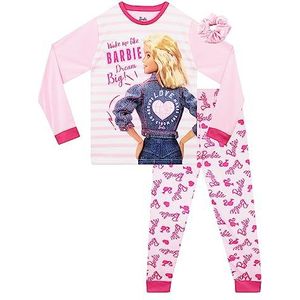 Barbie Meisjes Pyjama Set | PJ's en Scrunchie Set | Roze 122