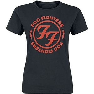 Foo Fighters Logo Red Circle vrouwen T-shirt zwart bandmerch, bands, zwart, L