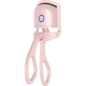 Draagbare Verwarmde Wimper Curler Type C Oplaadbare Snelle Verwarming Tool Mini Roze