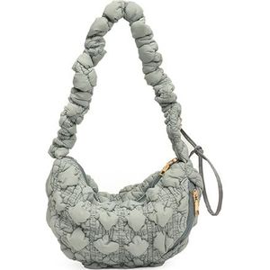 Quilted Dumpling Bag, Lightweight Puffer Shoulder Bag, Large Capacity Cloud Handbag Satchel Tote bag for Women (Light Green)