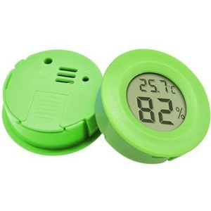 Mini Ronde LCD Digitale Thermometer Hygrometer Koelkast Vriezer Tester Temperatuur Sensor Vochtigheidsmeter Detector Nauwkeurig En Gemakkelijk Te Lezen(Green)