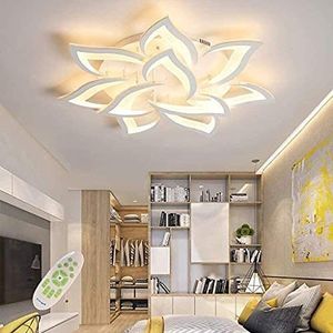 ASTAR Led-plafondlamp, dimbaar, met afstandsbediening, kleurverandering, slaapkamer, plafondlamp, moderne plafondverlichting, woonkamerlamp, kroonluchter, lamp (85 cm, dimbaar)